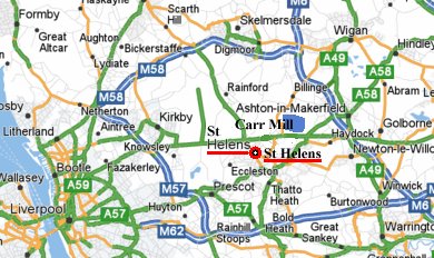 St Helens sehir haritasi
